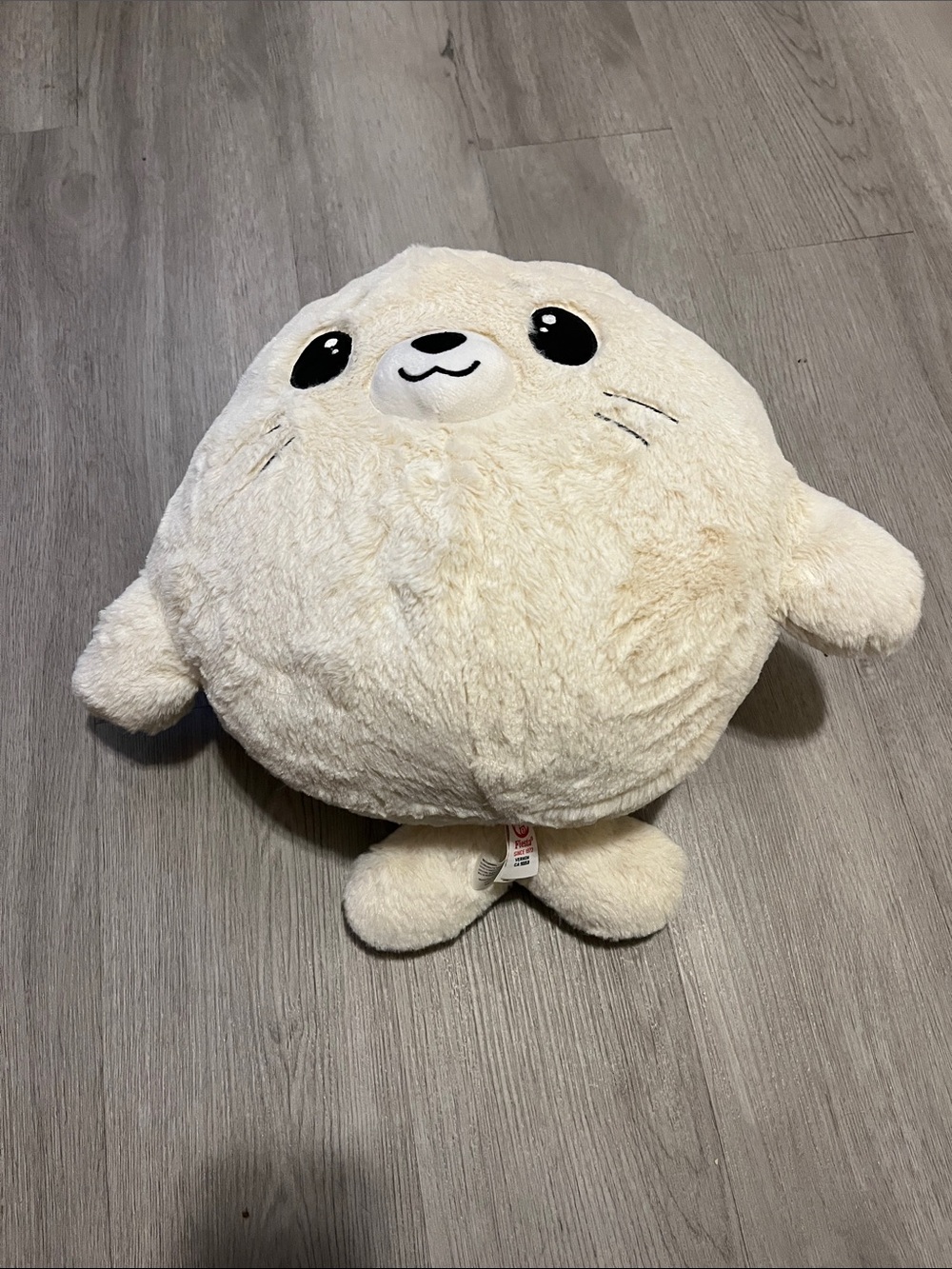 Cream Plush Seal Toy - Soft Round Small Pets Plush